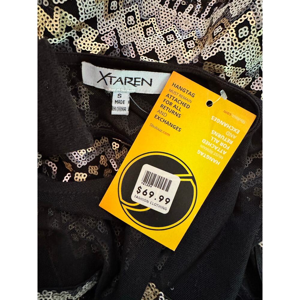 Xtaren Southwestern Aztec Mesh Romper Womens Size Small NWT Party Going Out Fun - Picture 6 of 6